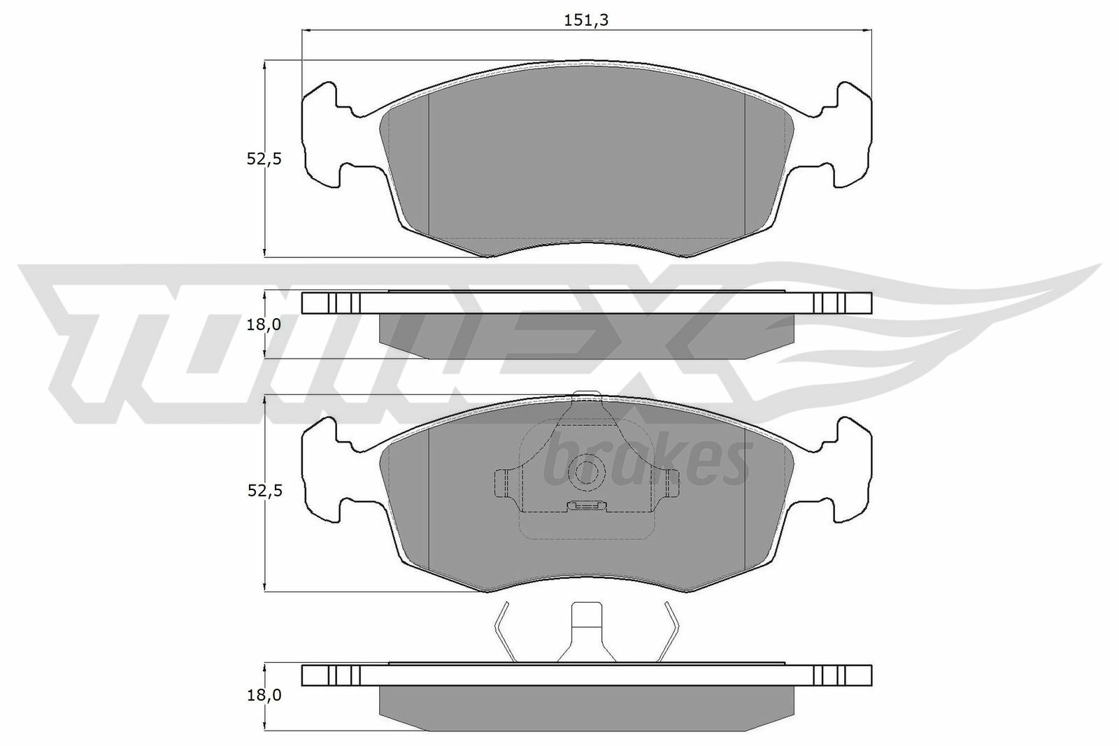 Sada brzdových platničiek kotúčovej brzdy TOMEX Brakes